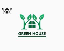 groen huis logo ontwerp sjabloon vector