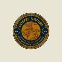 vintage koffie logo ontwerp vector