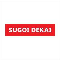 sugoi dekai logo in rood achtergrond gemeen heel groot logo van uzaki wil ik Speel vector
