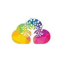 mensen wolk boom logo ontwerp. familie boom teken en symbool. vector