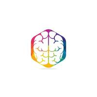 creatief hersenen logo ontwerp. denken idee concept. brainstorm macht denken hersenen logotype icoon. vector