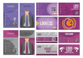 Paars Namecard Vector Design