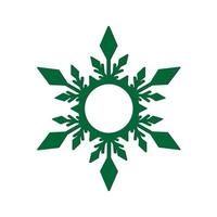 groen Kerstmis sneeuwvlok icoon vector