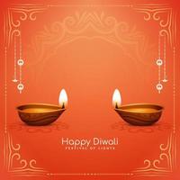 gelukkig diwali festival viering mooi groet kaart elegant ontwerp vector