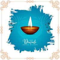 gelukkig diwali Indisch traditioneel festival viering kaart ontwerp vector