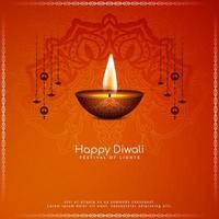 gelukkig diwali festival viering mooi groet kaart elegant ontwerp vector