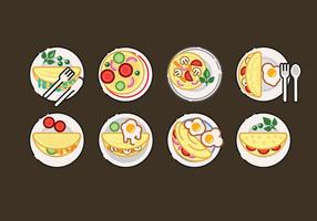 Omelet Vector Set Illustratie