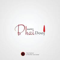 gelukkig bhai dooj typografie sociaal media post vector