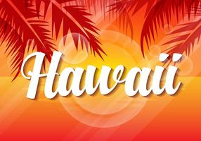 Gratis Hawaii Sunset Vector Illustratie