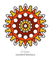 kleurrijk mandala decoratief ornamenten vector