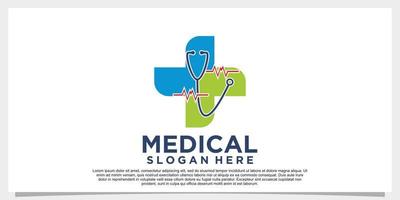 medisch logo ontwerp vector met creatief concept
