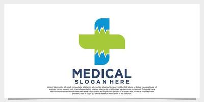 medisch logo ontwerp vector met creatief concept