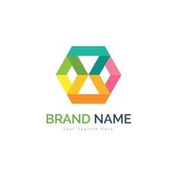 modern zeshoekig teken kleur logo sjabloon ontwerp vector voor merk of bedrijf en andere