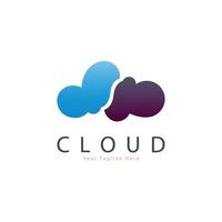 wolk modern logo sjabloon ontwerp voor merk of bedrijf en andere vector