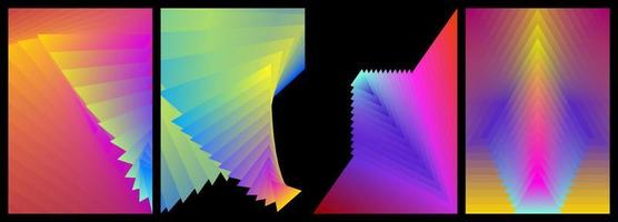 driehoek mengsel naar driehoek achtergrond kleurrijk ontwerp verzameling vector