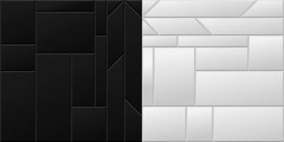 naadloos meetkundig patroon zwart en wit plein vorm vector