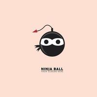 vector Ninja bal logo icoon