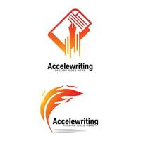 versnellen schrijven logo concept of pictogrammen vector