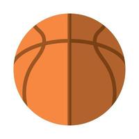 basketbal bal uitrusting sport vlak icoon met schaduw vector