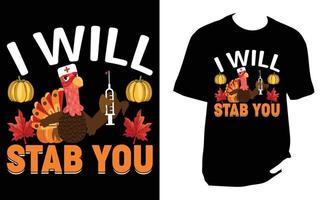 Thanksgiving t-shirt vector