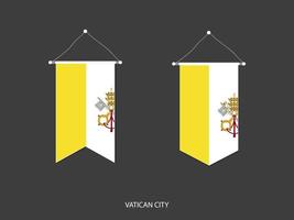 Vaticaan stad vlag in divers vorm geven aan, voetbal vlag wimpel vector ,vector illustratie.