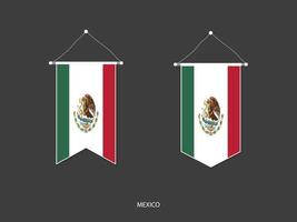 Mexico vlag in divers vorm geven aan, voetbal vlag wimpel vector ,vector illustratie.