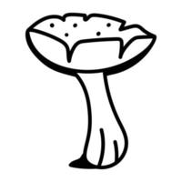 een bewerkbare schets icoon van champignons vector