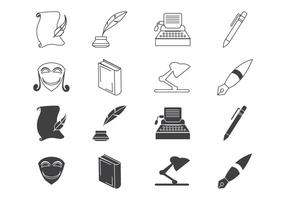 Gratis Writing and Literature Icon Vector