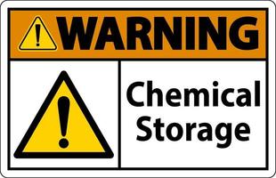 waarschuwing chemisch opslagruimte symbool teken Aan wit achtergrond vector