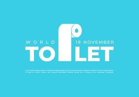 wereld toilet dag achtergrond gevierd Aan november 19. vector