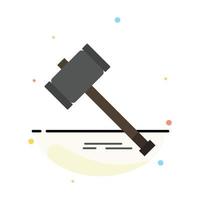 actie veiling rechtbank hamer hamer wet wettelijk abstract vlak kleur icoon sjabloon vector