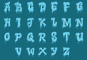 Set van water alfabet hoofdletter vector