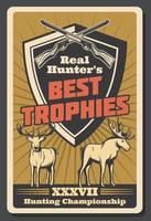 vector retro poster voor jager trofee