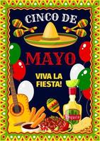 cinco de mayo Mexicaans vector viering poster