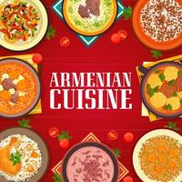 Armeens keuken maaltijden menu vector Hoes bladzijde