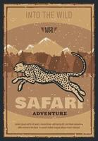 vector retro poster voor safari jacht- avontuur