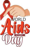 wereld AIDS dag poster ontwerp vector