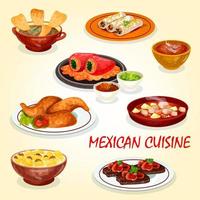 Mexicaans keuken icoon van avondeten schotel met heet saus vector
