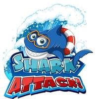 lettertypeontwerp voor woorden Shark Attack vector