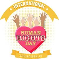 Internationale menselijk rechten dag banier ontwerp vector
