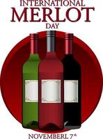 Internationale merlot dag banier ontwerp vector