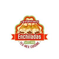 enchiladas Mexicaans keuken vector snel voedsel icoon