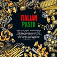 vector schetsen poster van Italiaans premie pasta