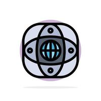 kunstmatig verbinding aarde globaal wereldbol abstract cirkel achtergrond vlak kleur icoon vector