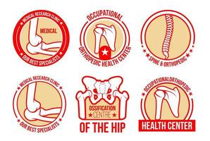 vector pictogrammen voor orthopedie en reumatologie