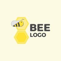 bij honing logo vector illustratie, bij logo sjabloon.