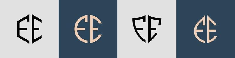 creatief gemakkelijk eerste brieven fe logo ontwerpen bundel. vector