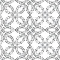 bloemen geometrische naadloze lijnpatroon in Keltische stijl. stijlvolle decoratieve monochrome achtergrond met bloemblaadjes vector