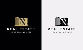 luxe echt landgoed vector logo ontwerp, bouw logo, vector echt landgoed icoon, huis logo ontwerp sjabloon