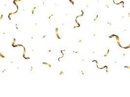 gouden serpentijn, vallend glimmend confetti vector